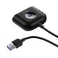 Baseus Square Round USB Adapter, HUB USB 3.0 to 1x USB 3.0 + 3x USB 2.0.1m (Must) hind ja info | Mobiiltelefonide kaablid | hansapost.ee