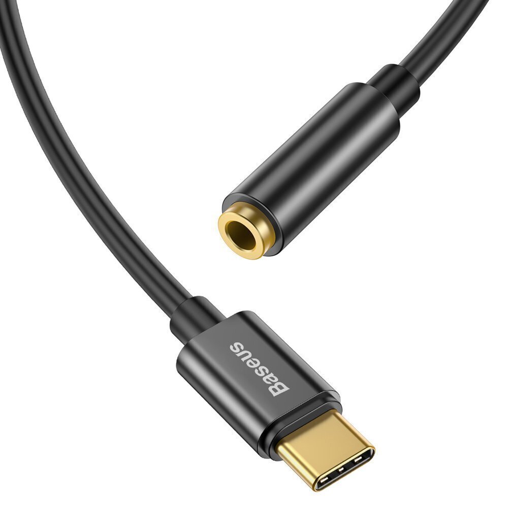 Baseus L54 USB-C kuni 3,5 mm emasadapter DAC 24-bitine 48 KHz must (CATL54-01) цена и информация | Mobiiltelefonide kaablid | hansapost.ee
