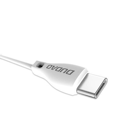 Dudao kaabel USB Type C 2.1A 2m valge (L4T 2m valge) hind ja info | Mobiiltelefonide kaablid | hansapost.ee