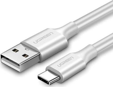 Ugreen US287 USB-C kaabel, QC3.0, 0,25 m, valge цена и информация | Mobiiltelefonide kaablid | hansapost.ee