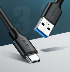 Ugreen US184 USB-USB-C 3.0 kaabel, 0,5 m, must hind ja info | Mobiiltelefonide kaablid | hansapost.ee