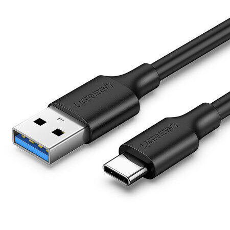 Ugreen US184 USB-USB-C 3.0 kaabel, 0,5 m, must hind ja info | Mobiiltelefonide kaablid | hansapost.ee