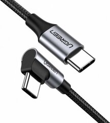 Кабель Ugreen US255 USB-C - USB-C, QC 3.0 PD 3A 60 Вт, 1 м, черный цена и информация | Borofone 43757-uniw | hansapost.ee