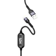 USB/Lightning kaabel USAMS, must, 120cm (voolu mõõtmisega) цена и информация | Borofone 43757-uniw | hansapost.ee