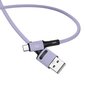 Kaabel USB/Type-C USAMS, lilla, 100cm цена и информация | Mobiiltelefonide kaablid | hansapost.ee