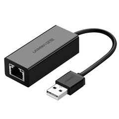 USB-кабель Ugreen 2.0 Внешний сетевой адаптер Ethernet 100 Мбит / с, черный (CR110 20254) цена и информация | Кабели для телефонов | hansapost.ee