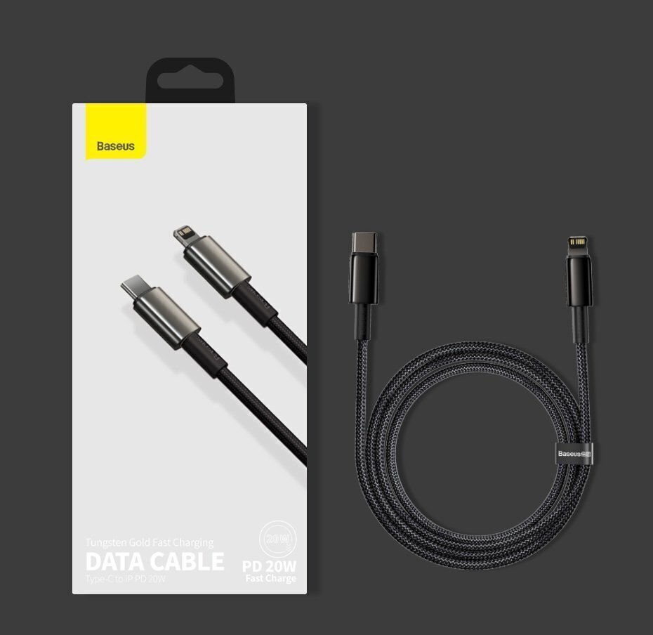 Kaabel Baseus USB Type C - Lightning 20 W, 2 m 6953156232044 hind ja info | Mobiiltelefonide kaablid | hansapost.ee