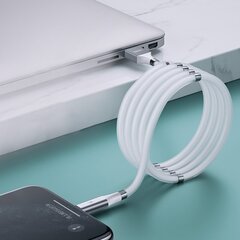 Kaabel Remax self-organizing magnetic, USB - USB Type C, 1 m, valge hind ja info | Mobiiltelefonide kaablid | hansapost.ee