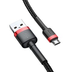 Кабель Baseus Cafule Micro USB 1.5A 2м, красный/черный цена и информация | Кабели для телефонов | hansapost.ee