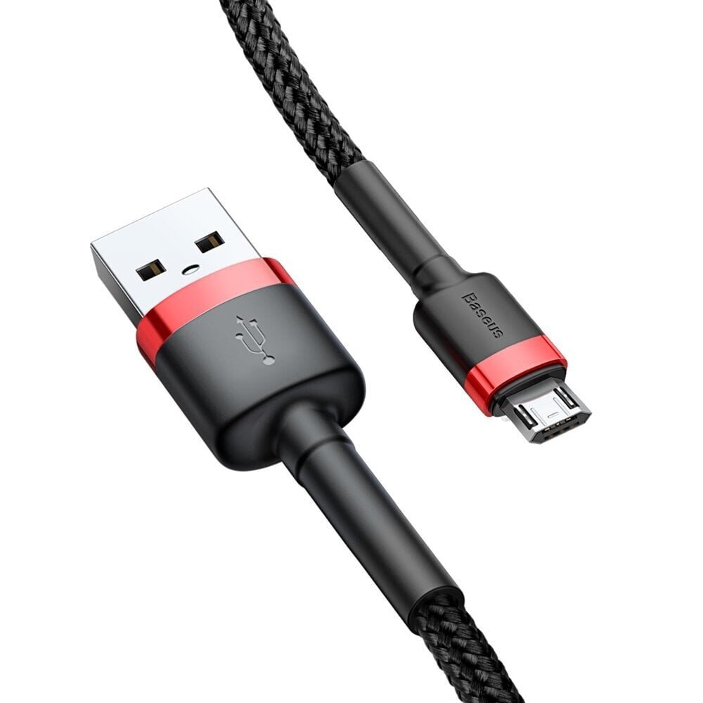 Kaabel Baseus Cafule Micro USB 1.5A 2m, punane/must цена и информация | Mobiiltelefonide kaablid | hansapost.ee