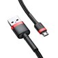 Kaabel Baseus USB Durable Nylon Braided Wire Usb / Micro Usb 2A 3m, must/punane hind ja info | Mobiiltelefonide kaablid | hansapost.ee