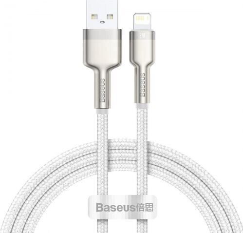 Kaabel Baseus Cafule Series USB Lightning 2.4A 1m, valge CALJK-A02 hind ja info | Mobiiltelefonide kaablid | hansapost.ee