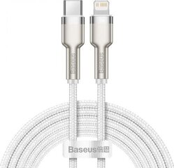 USB-C cable for Lightning Baseus Cafule, PD, 20W, 2m (white) hind ja info | Mobiiltelefonide kaablid | hansapost.ee