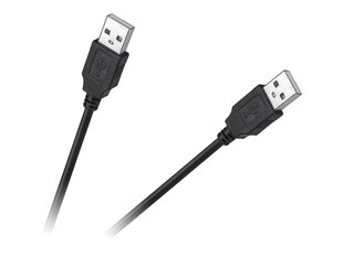 Cabletech AM-AM USB Cable 1.5m Black hind ja info | Mobiiltelefonide kaablid | hansapost.ee
