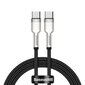 Baseus Cafule Metal kaabel USB C - USB C, andmeedastuseks ja laadimiseks kuni 100W, 1m, must цена и информация | Mobiiltelefonide kaablid | hansapost.ee