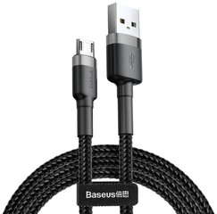 Baseus Cable USB / micro USB QC3.0 2.4A 1M black-grey (CAMKLF-BG1) hind ja info | Mobiiltelefonide kaablid | hansapost.ee