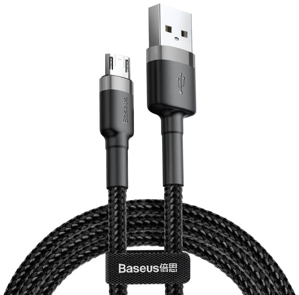 Baseus Cable USB / micro USB QC3.0 2.4A 1M black-grey (CAMKLF-BG1) цена и информация | Mobiiltelefonide kaablid | hansapost.ee