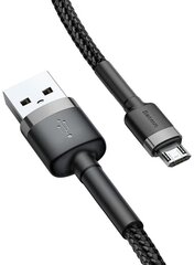 Кабель Baseus Cable USB / micro USB QC3.0 2.4A 1M black-grey ( CAMKLF-BG1) цена и информация | Borofone 43757-uniw | hansapost.ee