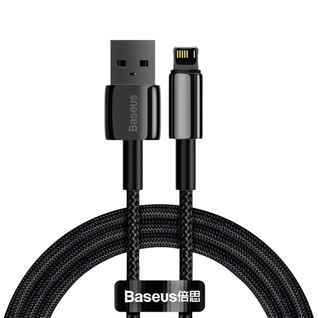 Baseus Tungsten Gol Lightning 2.4A, USB, 2 m цена и информация | Mobiiltelefonide kaablid | hansapost.ee
