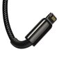 USB cable 3in1 Baseus Tungsten Gold, USB to micro USB / USB-C / Lightning, 3.5A, 1.5m (black) hind ja info | Mobiiltelefonide kaablid | hansapost.ee