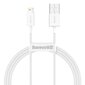 Baseus Superior Series Cable USB to Lightning, 2.4A, 1m (white) hind ja info | Mobiiltelefonide kaablid | hansapost.ee