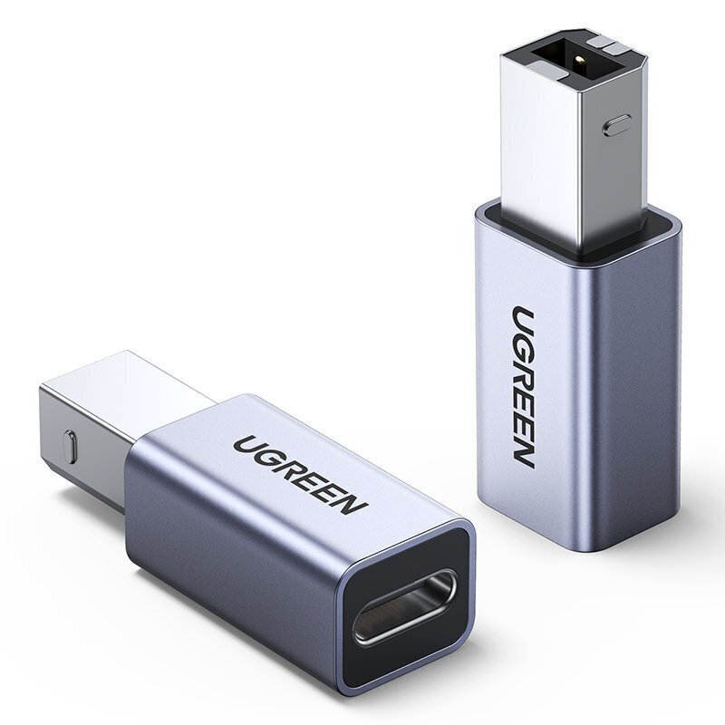Ugreen adapter USB-C USB-B-le, hall цена и информация | Mobiiltelefonide kaablid | hansapost.ee