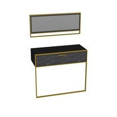 Aluse ja peegli komplekt Kalune Design Polka Aynali, must price and information | Console tables | hansapost.ee