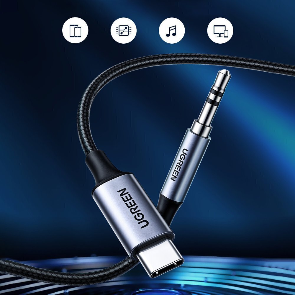 Kaabel Ugreen, USB-C-3.5 mm jack цена и информация | Mobiiltelefonide kaablid | hansapost.ee