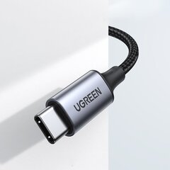 Ugreen stereo audio AUX cable 3,5 mm mini jack - USB Type C for smartphone 1 m black (CM450 20192) цена и информация | Кабели для телефонов | hansapost.ee