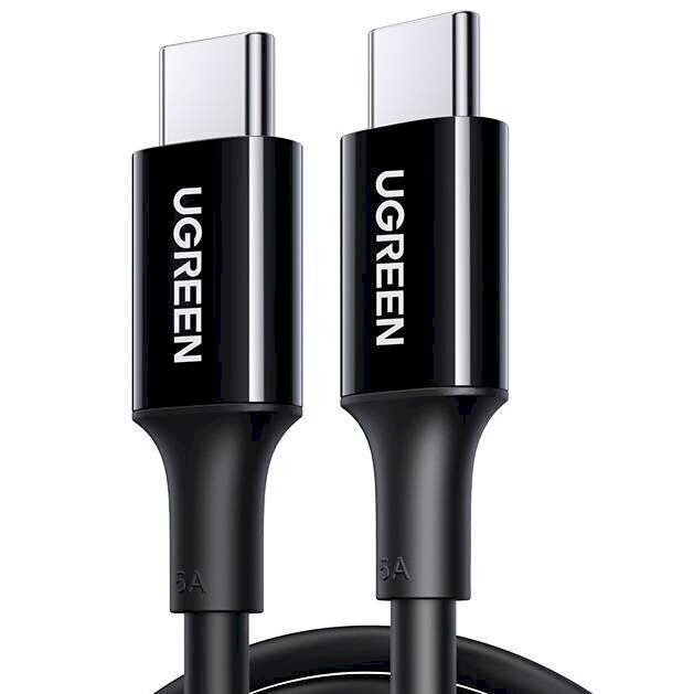 UGREEN US300 USB-C cable to USB-C, 100W, 5A, 2m (black) цена и информация | Mobiiltelefonide kaablid | hansapost.ee