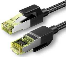 UGREEN NW150 Cat 7 F/FTP Braid Ethernet RJ45 Cable 1.5m (black) hind ja info | Mobiiltelefonide kaablid | hansapost.ee