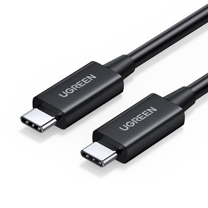 USB-C to USB-C Cable UGREEN US501, Gen3, 100W, 8K, 0.8m (Black) цена и информация | Mobiiltelefonide kaablid | hansapost.ee