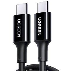 Кабель UGREEN US300 USB-C на USB-C, 100 Вт, 5 А, 1 м (черный) цена и информация | Кабели для телефонов | hansapost.ee