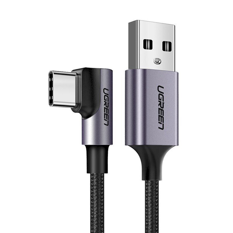 Kaabel Angular USB-C UGREEN US284, 3A , 3 m, must цена и информация | Mobiiltelefonide kaablid | hansapost.ee