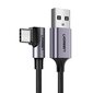 Kaabel Angular USB-C UGREEN US284, 3A , 3 m, must цена и информация | Mobiiltelefonide kaablid | hansapost.ee