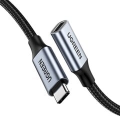 Кабель UGREEN US372 USB Type C 3.1 Gen2 «папа-мама», никелированное покрытие, 1 м (черный) цена и информация | Borofone 43757-uniw | hansapost.ee