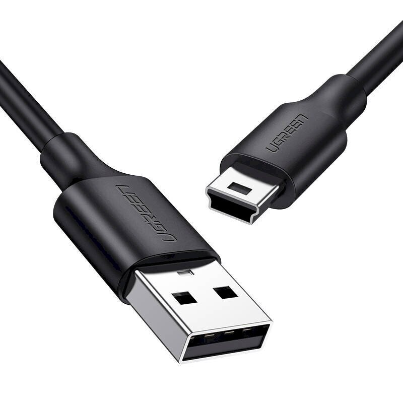 Ugreen US132, USB - Mini USB, 0.25m (black) hind ja info | Mobiiltelefonide kaablid | hansapost.ee