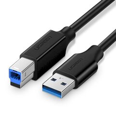 Кабель принтера USB 3.0 A-B UGREEN US210, 1 м (черный) цена и информация | Кабели для телефонов | hansapost.ee