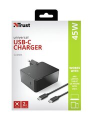 MOBILE CHARGER WALL SUMMA 45W/USB-C 21604 TRUST цена и информация | Зарядные устройства для телефонов | hansapost.ee