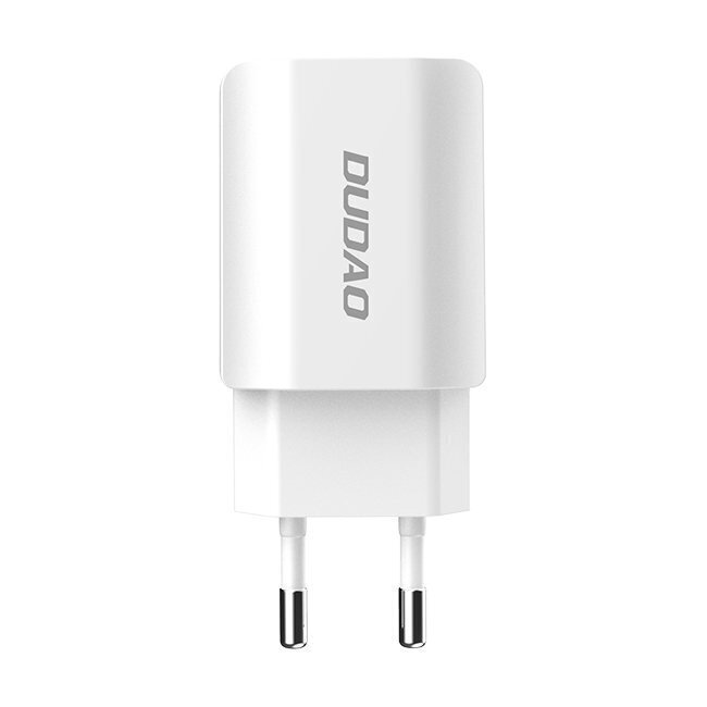 Telefonilaadija Udao 2X USB EU 5V/2.4A + Lightning kaabel, valge цена и информация | Laadijad mobiiltelefonidele | hansapost.ee