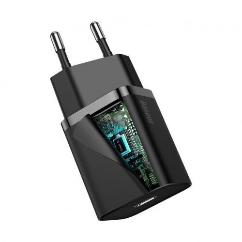 Laadija Baseus CCSUP-B01 USB-C / 20W / 3A, must hind ja info | Laadijad mobiiltelefonidele | hansapost.ee