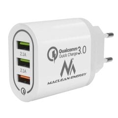 Зарядное устройство Maclean Energy MCE479W 3XUSB QC 3.0 цена и информация | Зарядные устройства для телефонов | hansapost.ee