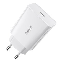 Зарядное устройство Baseus Speed Mini EU USB Type C 20W 3A Power Delivery Quick Charge (CCFS-SN02) цена и информация | Зарядные устройства для телефонов | hansapost.ee