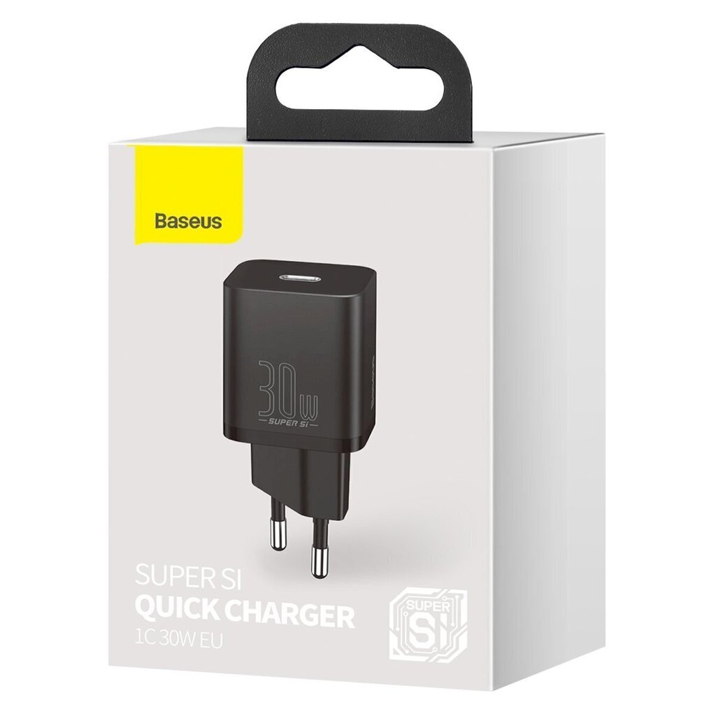 Baseus Super Si Quick Charger 1C 30W (black) цена и информация | Laadijad mobiiltelefonidele | hansapost.ee