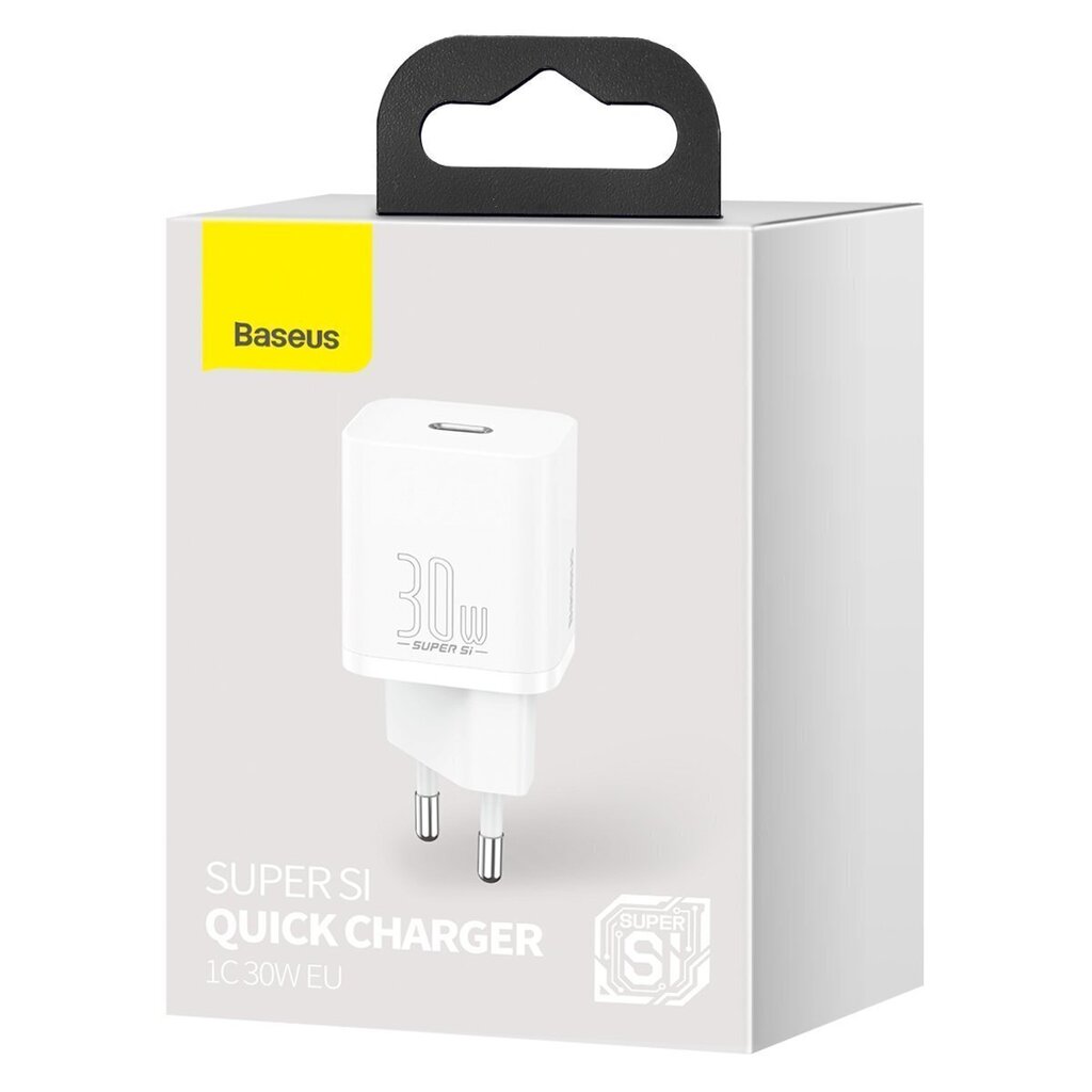 Baseus Super Si Quick Charger 1C 30W (white) hind ja info | Laadijad mobiiltelefonidele | hansapost.ee