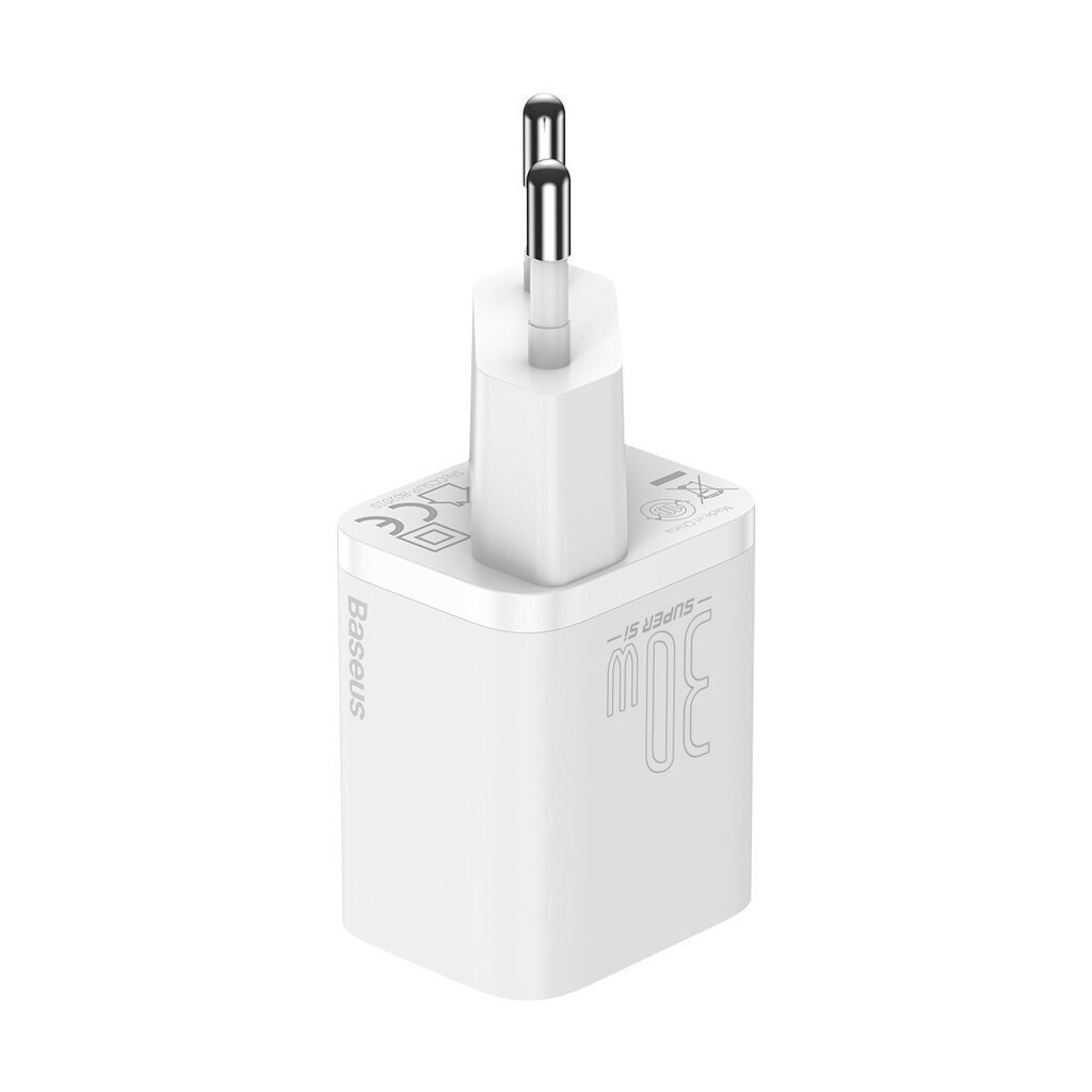 Baseus Super Si Quick Charger 1C 30W (white) hind ja info | Laadijad mobiiltelefonidele | hansapost.ee