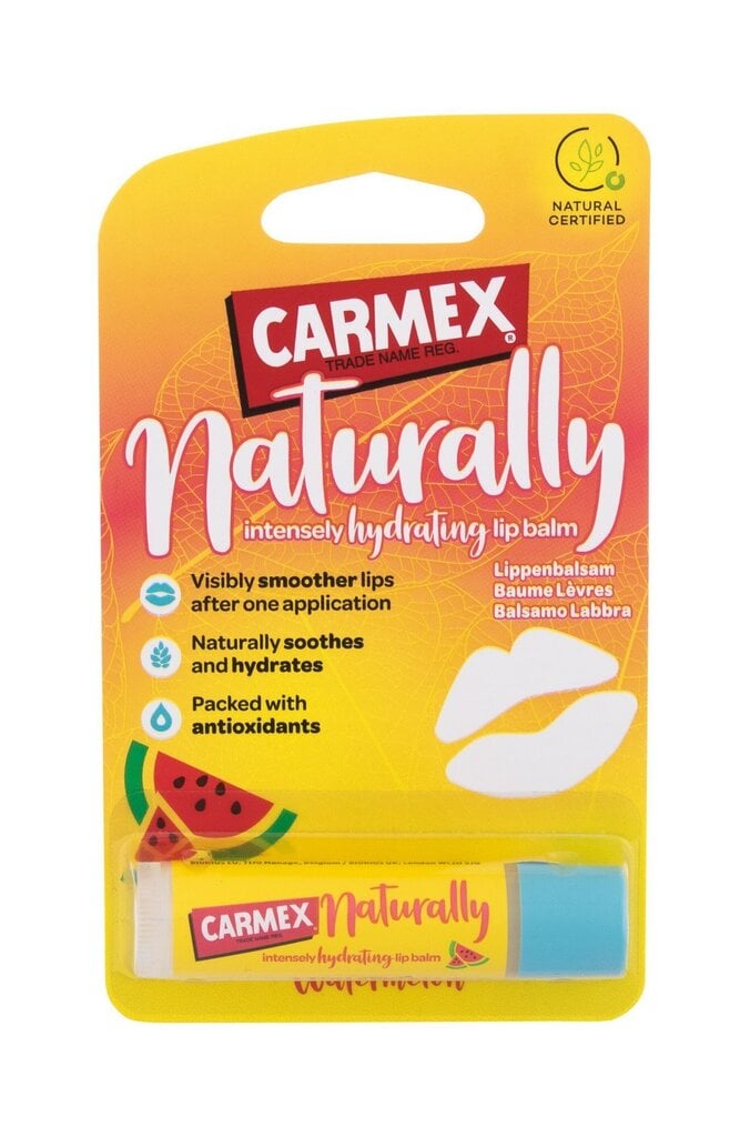 Carmex Naturally Watermelon Stick - huulepalsam hind ja info | Huulekosmeetika | hansapost.ee