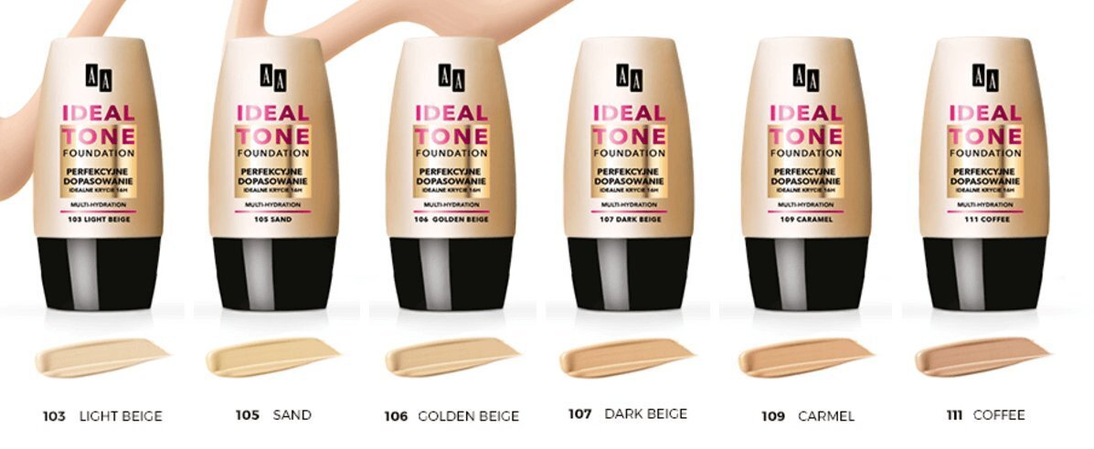 Jumestuskreem AA Ideal Tone 30 ml, Nr.106 Golden Beige hind ja info | Jumestuskreemid ja puudrid | hansapost.ee