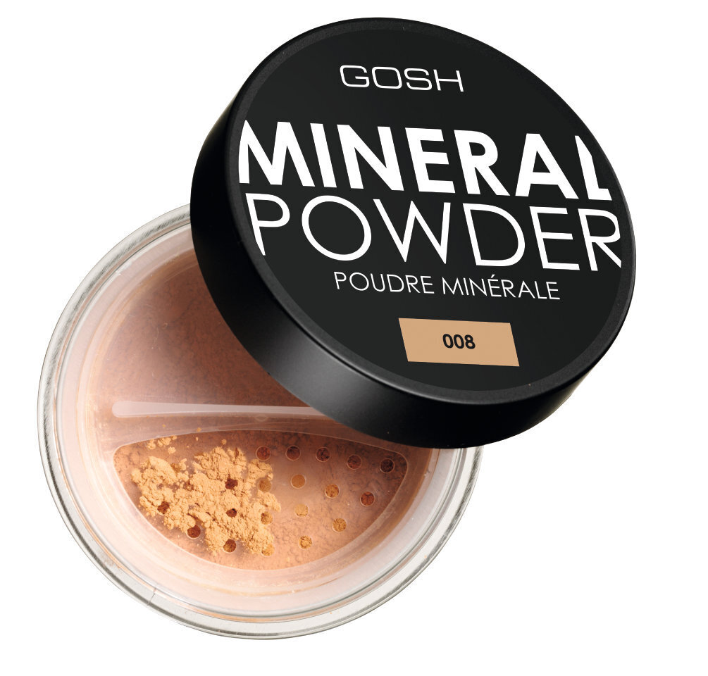 GOSH Mineral Powder mineraalpuuder 8 g, 008 Tan цена и информация | Jumestuskreemid ja puudrid | hansapost.ee