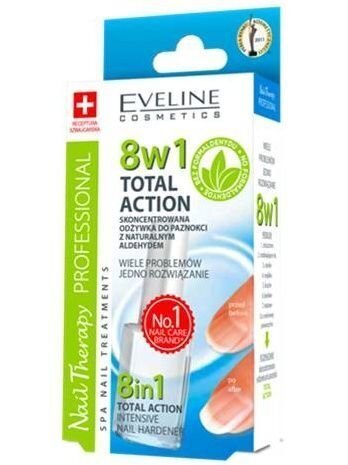 Küüne tugevdaja 8in1 Total Action Sensitive Eveline 12 ml цена и информация | Küünelakid ja küünelakieemaldajad | hansapost.ee
